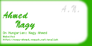 ahmed nagy business card